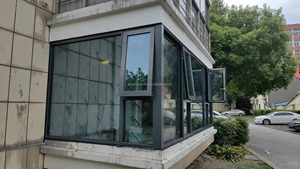 Ventana abatible de vidrio de aluminio moderno, fácil de abrir, bien ventilada, rotura térmica para exterior para dormitorio y baño - Product Image 4
