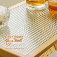 Table basse compacte à onze dimensions, table d'appoint en verre pour canapé, table d'angle créative pour appartements en location, avec structure en bambou