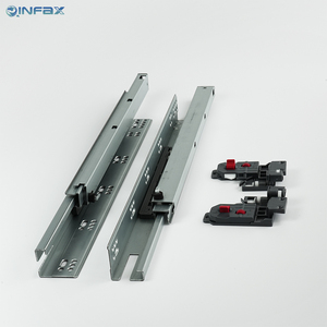 Diapositivas de cajón de extensión completa de 18 pulgadas, diseño resistente de 3 secciones con amortiguación de cierre suave, deslizadores silenciosos ocultos debajo del montaje - Product Image 2