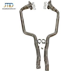 ท่อหัวท่อไอเสียแบบยาวสำหรับ Mercedes-Benz W204 C63 AMG หัวท่อไอเสียประสิทธิภาพสแตนเลส - Product Image 4