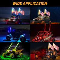 3FT 4FT 5FT Spiral LED Whip Antenne Flag Light APP Sync Control Car LED Whip For ATV UTV