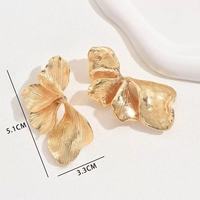 Nouvelles Boucles d'Oreilles Tendance 2026 en Alliage de Zinc Plaqué Or, Forme Fleur, Bijou Accessoire de Mode pour Femme