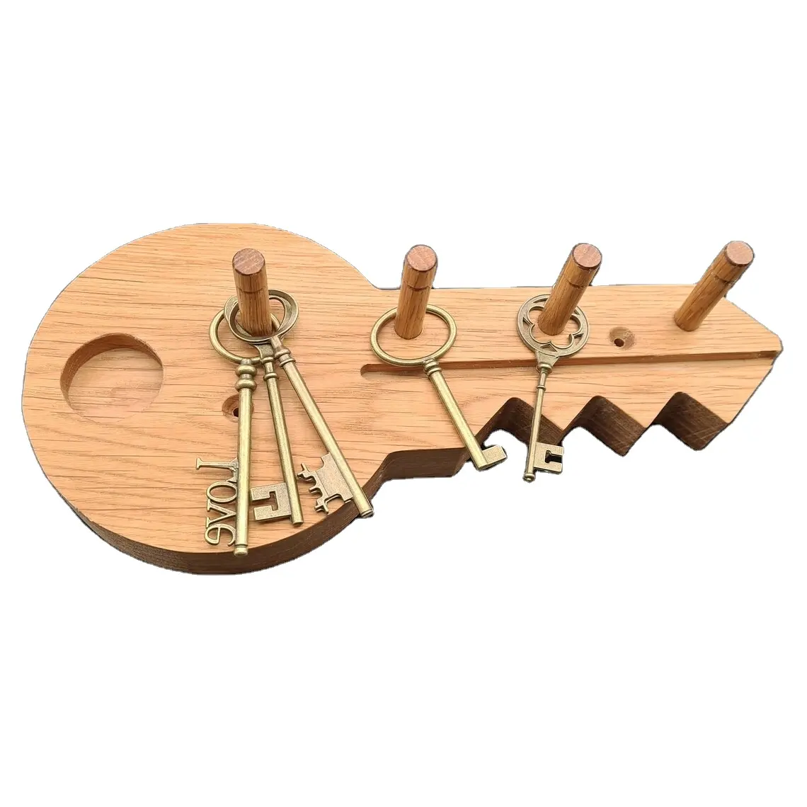 Personal isierter hölzerner Schlüssel halter für wand dekoratives Holzwand regal
