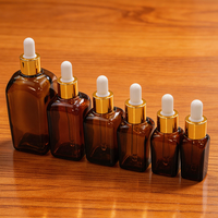 Flacon compte-gouttes en verre givré mat de luxe, hermétique, pour cosmétiques, sérums, huiles, soins de la peau, personnalisable, 5 ml, 10 ml, 15 ml, étiquette privée