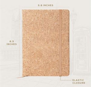 Custom ECO Friendly Cork <b>A5</b> <b>Notebook</b> Thick Soft Cover with Lined Paper - Product Image 4