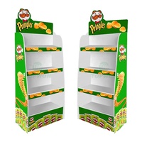 Présentoir de supermarché en PVC personnalisé à 5 niveaux pour pâtisseries et chips