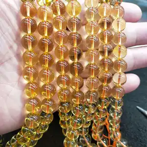Higher Quality Real Citrine 4-12mm Wholesale Natural Gemstone Beads For Jewelry Making