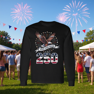 Camiseta patriótica de manga larga del 4 de julio, 250.º aniversario, Usa 1776 2026 - Product Image 3