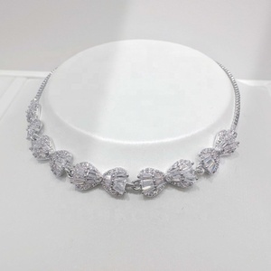Pulsera de cadena de latón con corazón de circonita, lazo lindo, chapado en oro de 14k, joyería de moda de lujo para mujer, pulseras de tenis - Product Image 4