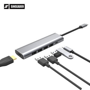 <span class=keywords><strong>Adaptador</strong></span> USB-C Portátil Multipuerto al por Mayor, Tipo-C <span class=keywords><strong>a</strong></span> <span class=keywords><strong>HDMI</strong></span> 4K 30Hz, PD 60W, 5Gbps USB 3.0*4, Estación <span class=keywords><strong>de</strong></span> Acoplamiento 6 en 1, Hub USB Tipo C - Product Image 1