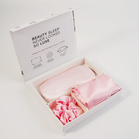 Ensemble cadeau de marque privée, masque pour les yeux en satin écologique tendance, réglable, doux pour la peau, masque de sommeil en soie de mûrier, sans danger pour les extensions de cils, chambre à coucher