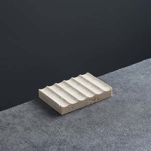 Porte-savon en marbre véritable naturel et lisse porte-éponge pour le visage plateau d'éponge de maquillage pour salle de bain avec trou d'égouttage - Product Image 6