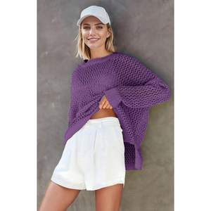 2025 suéteres de ganchillo de manga larga para mujer, Tops de playa para nadar, para otoño, traje de baño - Product Image 1