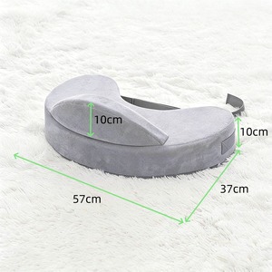 Almohada de Lactancia en Forma de U, Gris, de Felpa, con Espuma Viscoelástica, Soporte para Lactancia Materna, Funda Extraíble, Lavable a Máquina - Product Image 4