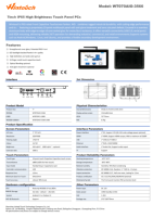 Panel PC Industrial Todo en Uno de 7 y 10.1 Pulgadas con Pantalla Táctil Capacitiva, Alto Brillo, Marco de Aleación de Aluminio, Apto para Exteriores y Uso Marino