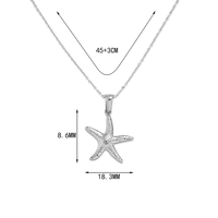 Collier pendentif étoile de mer en acier inoxydable plaqué or pour femme, style bohème, pour les vacances d'été à la plage, avec chaîne à maillons