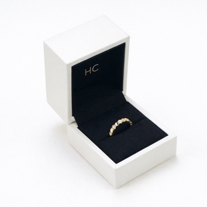Bridal Jewelry Set <b>Box</b> Luxury Rigid Hinged Leatherette Jewelry Storage <b>Box</b> Suede Insert Foil Stamping Custom Logo Wholesale - Product Image 3