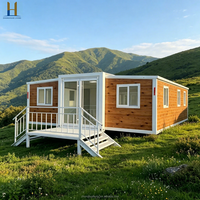Maison préfabriquée de luxe extensible à double aile de 20, 30 et 40 pieds avec toutes les commodités