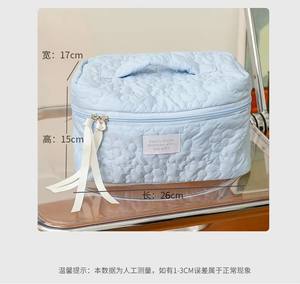 THK0424 Nouveau sac à cosmétiques de grande capacité Sac de rangement portable étanche LOGO personnalisé Trousse de toilette légère et durable - Product Image 2