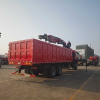 Camion-grue articulée SHACMAN 6x4 de 20 tonnes, hauteur de levage de 16 m, plateau de chargement de 8,5 m, grue pliante à vendre