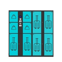 Système de casiers de rangement intelligents Youbai personnalisable OEM/ODM avec option de clé électronique, construction métallique, armoire en libre-service