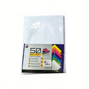 Cartes en carton couleur A4 blanches 50 pièces 180 g/m² Lot de 6 Fournitures pour loisirs créatifs - Product Image 1