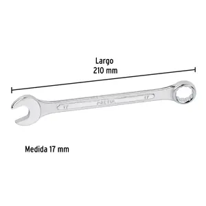 Master con 36 unidades Llave combinada 17 mm x 210 mm largo, Pretul - Product Image 3