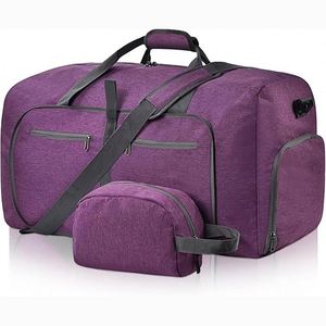 Sac de sport BSCI pour homme et femme avec fermeture éclair, bagage de voyage, sac de sport pliable et extensible avec compartiment à chaussures - Product Image 2