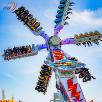Parc à thème passionnant de champ de foire attrayant tours de balayage supérieurs extérieurs manèges de moulin à vent magique à grande vitesse