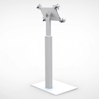 Conception ergonomique personnalisée Support au sol à hauteur réglable Support en métal Support pour tablette PC avec base pouvant être boulonnée