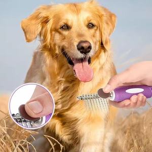 <span class=keywords><strong>Il</strong></span> nuovo pettine per cani e gatti 2025 viene fornito con un manico lungo 2.5 pollici e una lama di sicurezza in acciaio inossidabile per districare i capelli. - Product Image 2