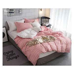 Fluffy Bed Plain Printed King Size Luxus Bett bezug Set