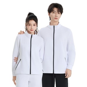 Chaqueta Deportiva Azul de Tejido Softshell, Cuello Alto, Cierre Completo, Resistente al Viento, Impermeable y Transpirable, para Correr - Product Image 2