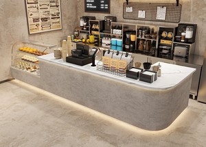Bancone Bar in legno bancone Bar Bar ristorante moderno Bubble Tea Shop set <span class=keywords><strong>Design</strong></span> del <span class=keywords><strong>negozio</strong></span> di prodotti - Product Image 6