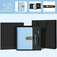 Carnet de notes personnalisé en cuir PU A5 avec logo gravé, journal intime ligné, coffret cadeau