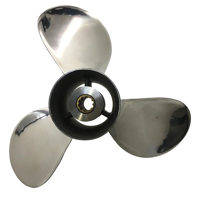 New 9.9\"x12\" 10.38\"x13\" Stainless Steel Boat Propeller OEM 48-19639A40 for Mercury Outboard 25HP-30HP 10 Tooth Prop