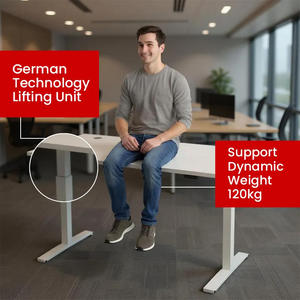Bureau durable à double moteur avec contrôle de la hauteur en 2 étapes pour les postes de travail de bureau à charge de 120kg - Product Image 4
