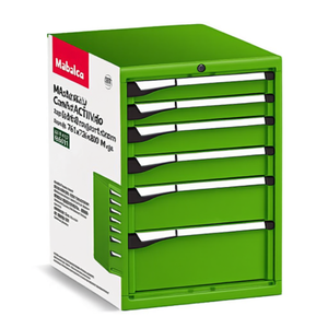 Fami Master Key Comfort <b>Drawer</b> Cabinet 561x726x800 Mm 6 <b>Drawers</b> Green Ral6011 <b>Tool</b> Storage - Product Image 2