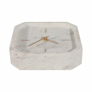 Octagon Marble <b>Table</b> Clock Small Decorative <b>Desk</b> Clock For Living Room Office Mantel Shelf <b>Console</b> <b>Table</b> - Product Image 6