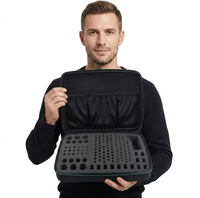 Étui de rangement pour piles en EVA rigide personnalisé avec fermeture éclair, conception durable pour les voyages - Étui pour batterie AA, outils, marque OEM/ODM