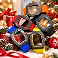 Hochwertige Carbonfaser 6702 Uhr Hohles Skelett-Uhrwerk Ultradünn 7,8mm Mehrfarbig Optional Mechanische Uhr Nylonarmband Sportuhr