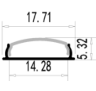 Profilé en aluminium LED, diffuseur, embouts, clips, profilé en aluminium LED pour bande lumineuse LED 18*5 mm