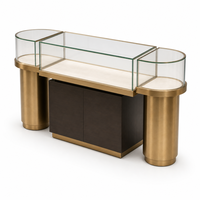 Vitrine de présentation de bijoux en aluminium sur mesure avec verre trempé et éclairage LED pour les magasins de détail, les salles d'exposition et les centres commerciaux