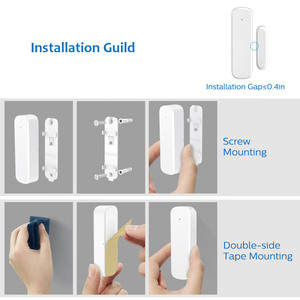 Sensor de Contacto Inalámbrico para Puerta/Ventana, Alarma de Seguridad, Blanco, ABS, Alarma de 120dB, 4 Modos, Compatible con Wi-Fi, Montaje Adhesivo Requerido - Product Image 6