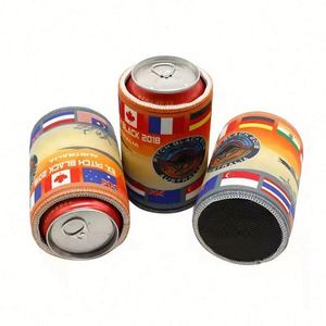 Support de canette isotherme en néoprène personnalisé avec logo sublimé pour bière, avec base - Product Image 2