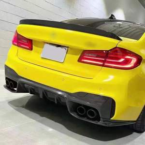 Para <span class=keywords><strong>BMW</strong></span> 5 Series G30 G38 2016-2024 Estilo 3D Fibra de carbono Labio trasero Difusor trasero Labio de parachoques - Product Image 5