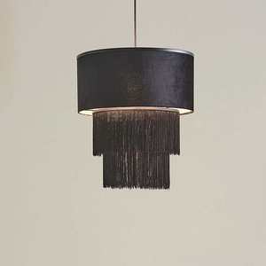 Lustre moderne de style nordique, noir, rond, E27 LED, hauteur réglable, luminaire suspendu pour maisons d'hôtes, hôtels, magasins de vêtements - Product Image 1