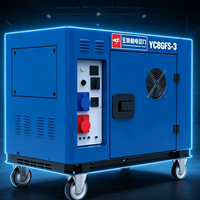 Générateur diesel monophasé super silencieux 8kW 9kW Max, groupe électrogène portable AVR, réservoir de carburant 25L, 230V 400V 10kVA, démarrage électrique, 50Hz 733cc
