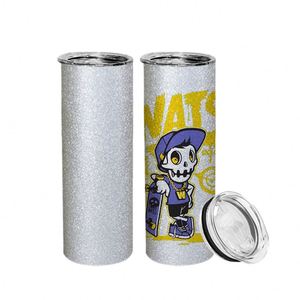 Wholesale 20oz Sublimation Glitter Stainless Steel Tumbler <b>Double</b> <b>Wall</b> Vacuum Insulated Cup with Straw - Product Image 5