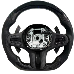 Volante de Fibra de Carbono para <span class=keywords><strong>BMW</strong></span> Serie 3 G20 G21 G28 G11 G12 G01 G05 G30 G22 G23 G26 320i 325i 330i Serie G, Gran Venta - Product Image 1